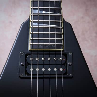 JACKSON USA Signature Dave Mustaine King V Custom 33 of 150# "Black Metal Flake + Ebony" (1996) image 5