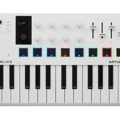 Arturia MiniLab 3 25-Key USB MIDI Controller - White (231501) image 6
