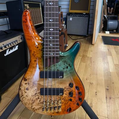 Ibanez SR1605DW-ASK Premium Soundgear Electric Bass Guitar Autumn Sunset Sky Gloss image 2