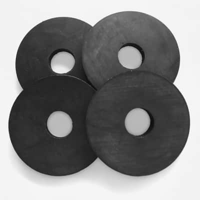 Four Gonzo XL Size BLACK Rubber Guitar Strap Locks - Classic Design & Great Reliability image 2