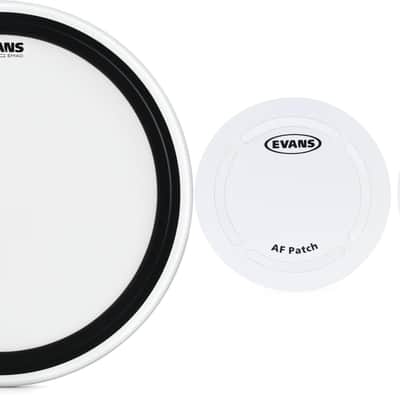 Evans EMAD Coated Bass Drum Batter Head - 24 inch Bundle with Evans Aramid Fiber Bass Drum Patch 2-pack image 1