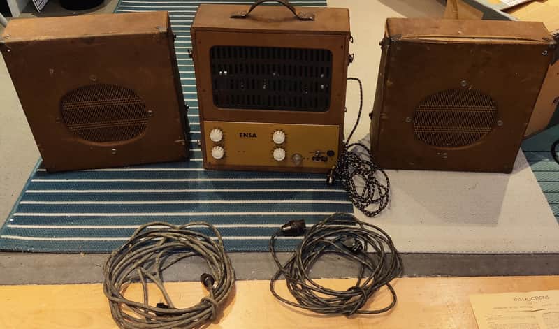 Grampian 'ENSA' Vintage Tube Power Amplifier and Microphone 1940s image 1
