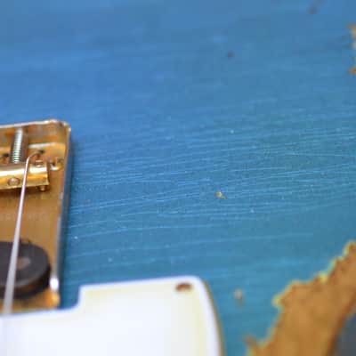 American Fender Telecaster 2019 Custom Heavy Relic Nitro Blue Sparkle image 19