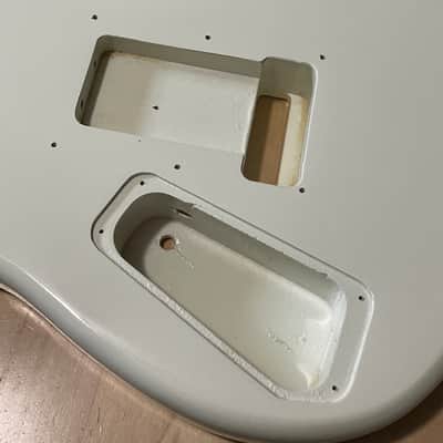 2021 Indonesia Kramer Baretta Special Vintage White Mahogany Guitar Body 6 Post Tremolo image 10