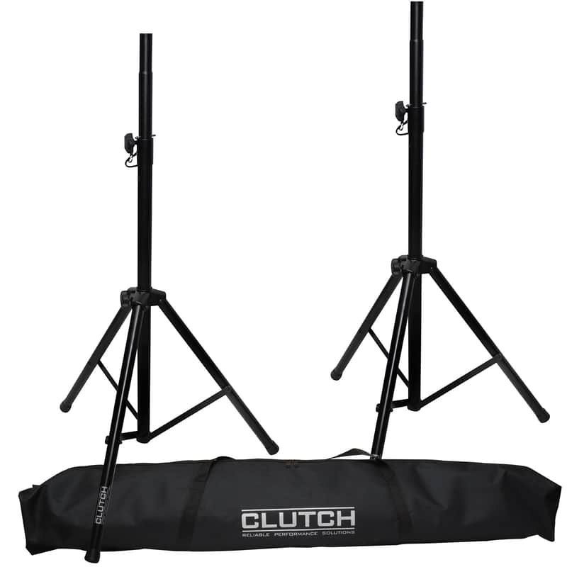 Clutch CL-STPACK Heavy Duty Professional Tripod PA Speaker Stands w/ Carry Case image 1