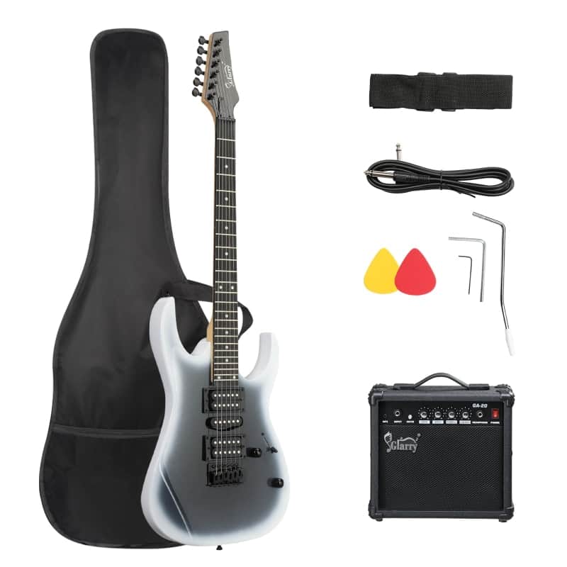 Glarry 170 type Electric Guitar HSH Pickups, 20W Amp White-Black BurstGlarry 170 type Electric Guitar HSH Pickups, 20W Amp White-Black Burst image 1