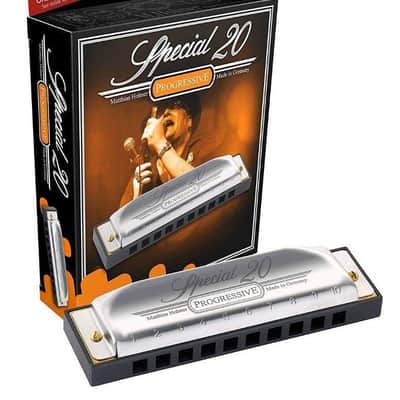 Hohner Special 20 Progressive A with Mini Harmonica Necklace and Polish Cloth image 2
