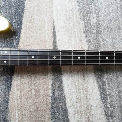 2013 Fender Japan Aerodyne Jazz Bass AJB Shoreline Gold Matching Headstock MIJ FSR Limited Color image 6