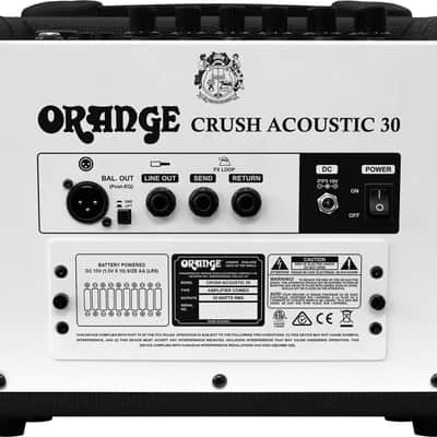 Orange Crush Acoustic 30 Acoustic Guitar Combo Amplifier, 30W, Black image 3