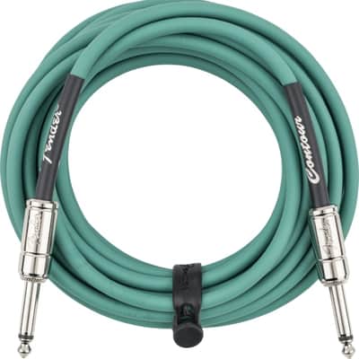 Fender Contour Series Instrument Cable, Straight, 18.6' ft, Sherwood Green image 2