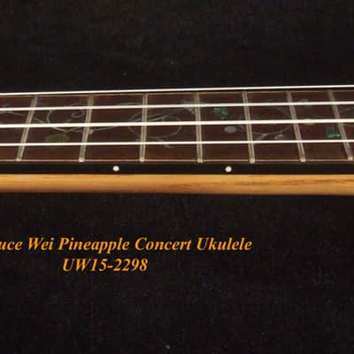 Bruce Wei Solid Acacia Pineapple Concert Ukulele, The Islands Soundhole UW15-2298 image 3