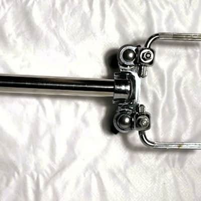 Ludwig 70s 781-2 19" Double Tom Holder w/3D Printed Reproduction #2847 Ludwig Logo Black T-Handles  - LDTH-107 image 8
