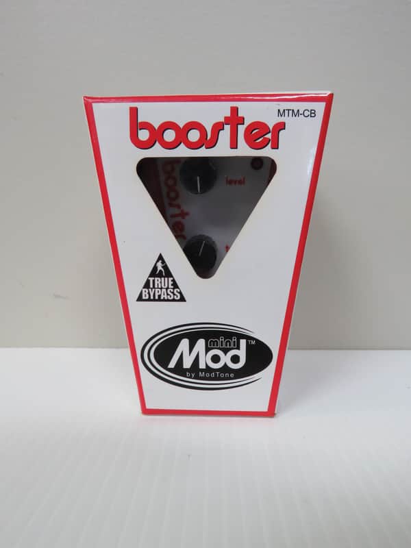 Modtone Mini-Mod Booster Guitar Pedal - White/Red image 1