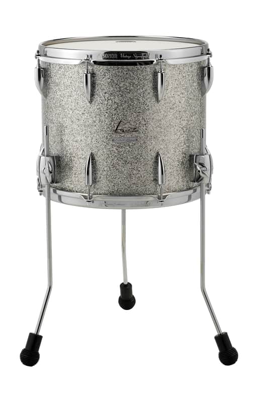 Sonor *Pre-Order* Vintage Series 18x16" Vintage Silver Glitter Floor Tom Drum w/Legs | Worldwide Ship | NEW | Special Order | Authorized Dealer image 1