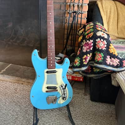 1960s Hagstrom Mark I - Baby Blue w/ Ess & Ess Case image 2