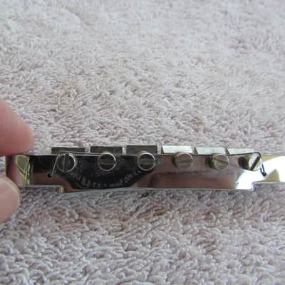 Gibson Tune-O-Matic Bridge 1970' Era Chrome Gibson TOM Bridge Fits Gibson Les Paul ES-335 & Others image 3