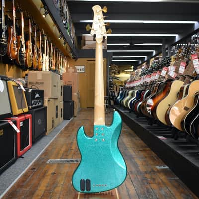 Swing Jazz Deluxe 5 5-String Bass Metallic Teal Green w/Padded Gig Bag image 6