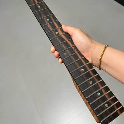 AAAAA Tele Ebony Fretboard Roasted flame Maple Electric Guitar Neck Radius 12inch Round stainless steel 22 frets hole 10mm Radius: 12 inches image 1