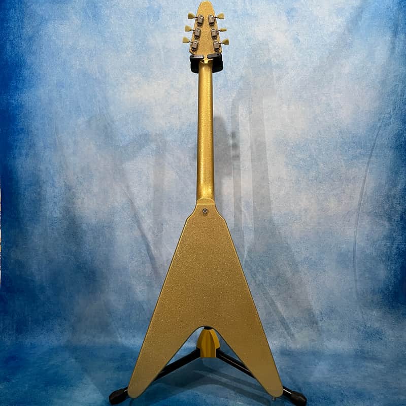 Burny LV 115KK LArc en Ciel ken Signature Gold Flying V Made in