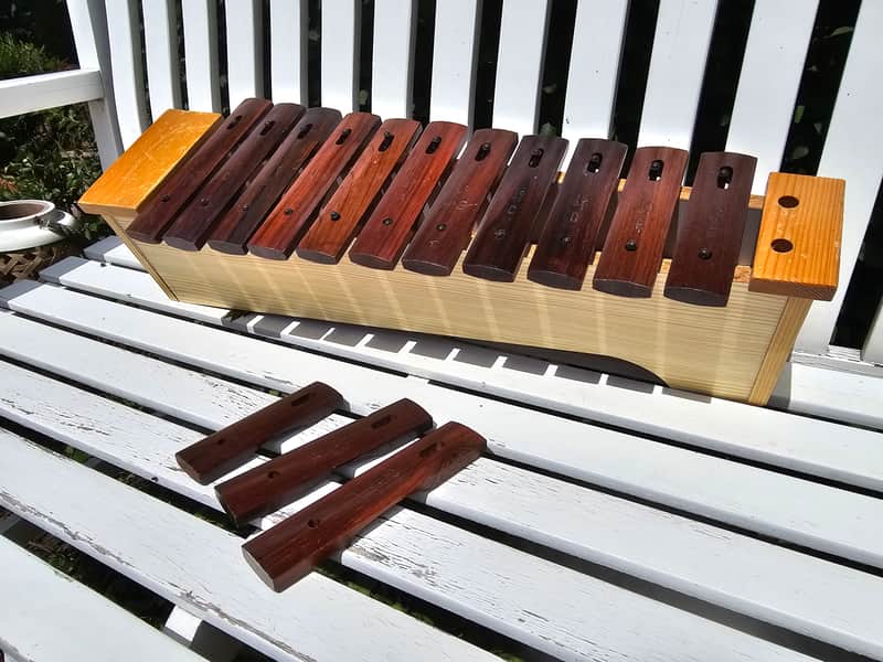 Vintage 70s Sonor Xylophone Natural Rosewood notes made in Germany image 1