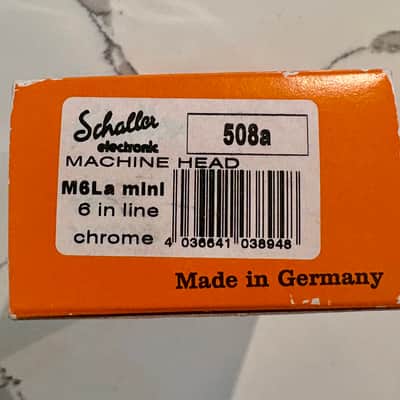 Schaller M6 Mini 6-In-Line Chrome Tuners Machine Heads Made in Germany w/ Box image 5
