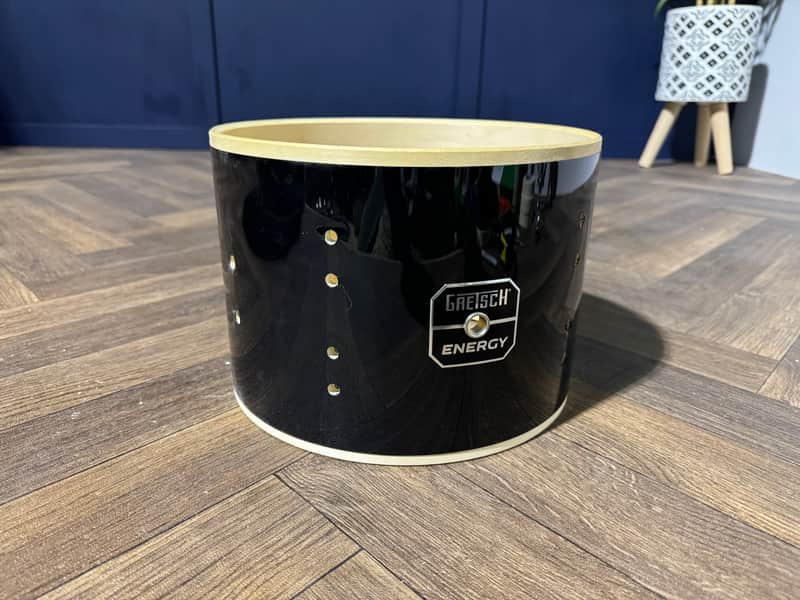 Gretsch Energy Tom Drum Shell 10”x7” Bare Wood Project / Black #MX81 image 1
