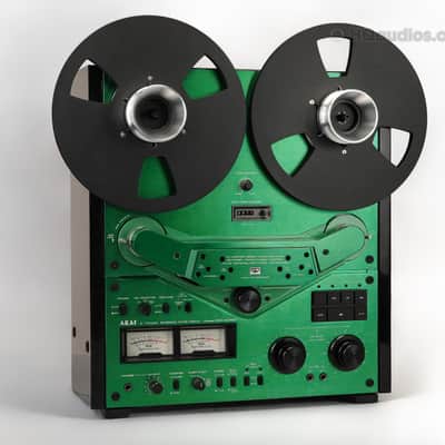 Akai GX-635D Reel-to-Reel Tape Deck Custom Green - Restored - 1 Year Warranty image 2