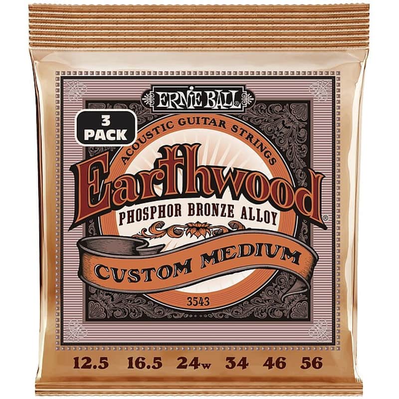 ERNIE BALL 3543 3D Acoustic Slinky CM 012.5-056 Phosphor Bronze Saiten für Westerngitarre (3Satz) image 1