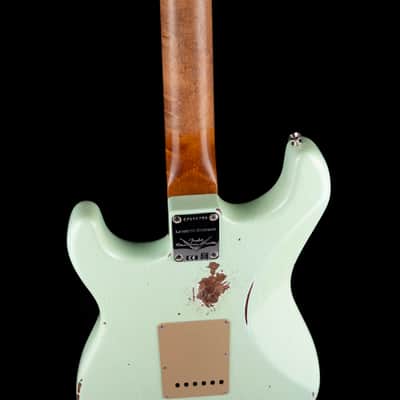 Fender Custom Shop Roasted 1960 Stratocaster Relic Birdseye Maple Aged Surf Green image 10