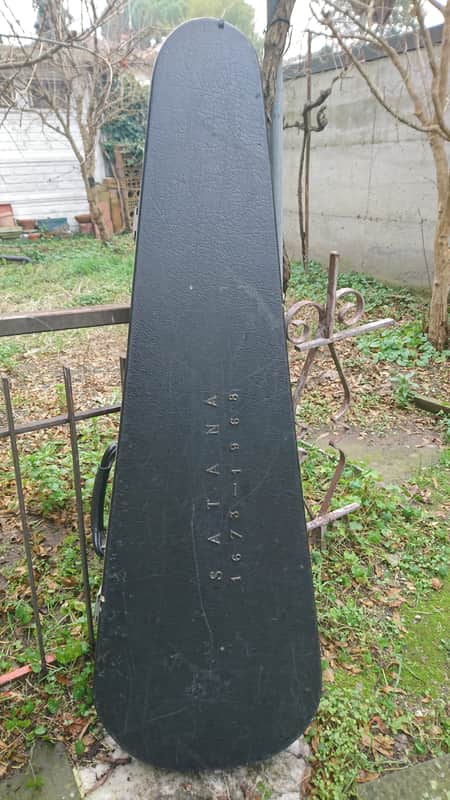 60s 70s vintage Polverini Italian Hard Shell Wood Case for Electric Bass image 1