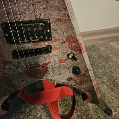 Dean Michael Amott Tyrant Battle Axe RARE Dave Mustaine flying V *UPGRADES Seymour Duncan black winter pickups image 8