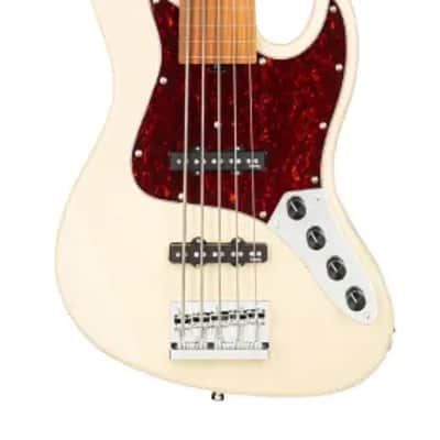 Sadowsky MetroExpress 21-Fret Vintage J/J Bass, Morado Fingerboard, Fretless With Lines, 5-String - Solid Olympic White High Polish image 2