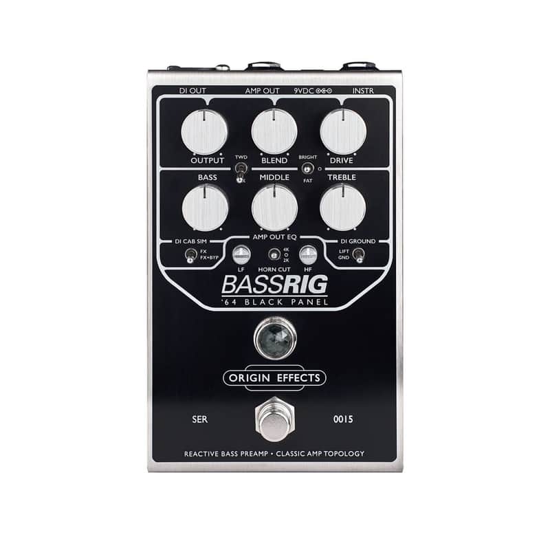 Origin Effects BassRig '64 Black Panel Preamp and Overdrive Pedal, Black Panel image 1