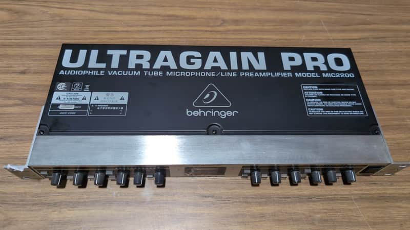 Behringer Ultragain Pro MIC2200 – 2-Channel Tube Preamp – Very Good image 1