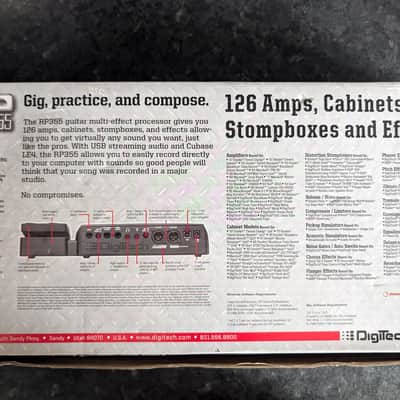 DigiTech RP355 2010s. Modelling Looper, MultiFX Pedal with PSU in Box image 6