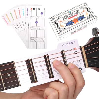56-Piece Guitar Chord Learning Cards for Beginners | Portable Fretboard Training Flashcards with Chord Diagrams for Acoustic & Electric Practice image 2