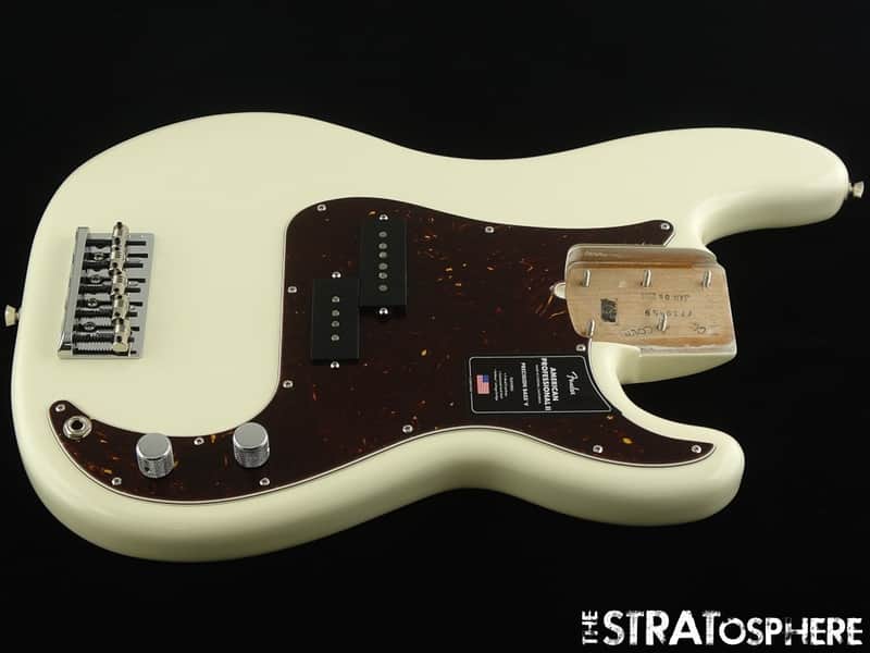 Fender American Professional II Precision Bass V 5 LOADED BODY Olympic White image 1