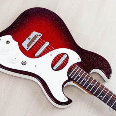 1965 Silvertone 1457 Vintage Amp-in-Case Guitar & Tube Amp Set, Danelectro USA image 9