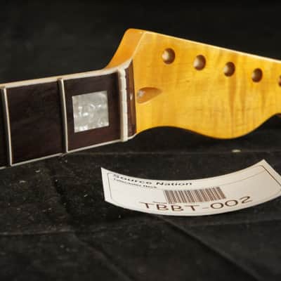 Flamed Maple with Bound Rosewood Fretboard Tele Neck. Fits Fender Telecaster! Block Inlays image 1