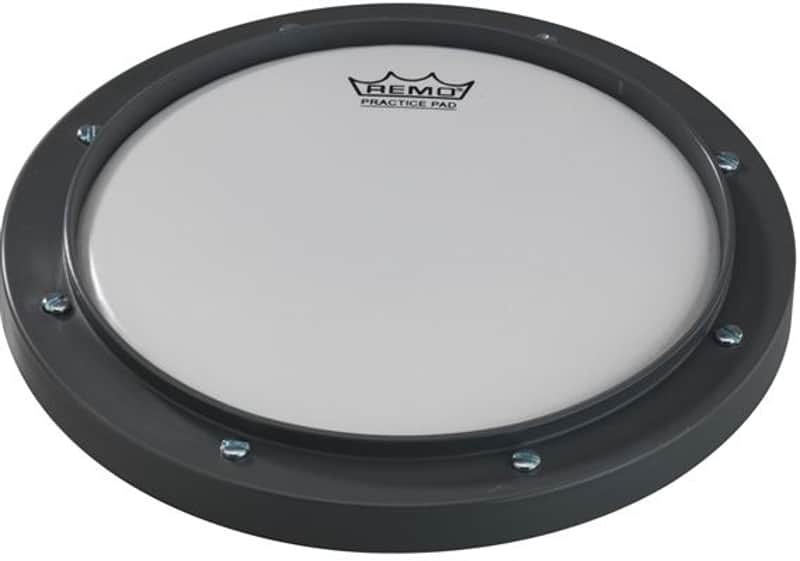 Remo RT000800 8 Inch Gray Practice Pad Coated Ambassador image 1