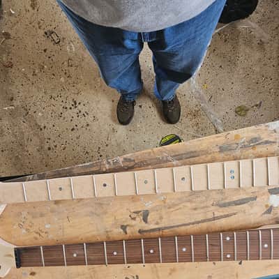 No Brand - 1Homemade other no name Modeled after Fender Jazz Neck 2000 - Wood color image 9