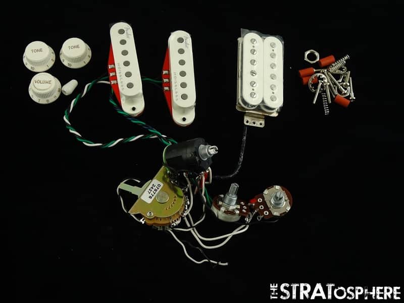 Fender American Ultra II Strat HSS PICKUPS POTS KNOBS S-1 Haymaker Noiseless