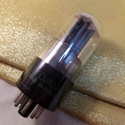 Sylvania Matched Pair (2) 6SN7GT tNOS AT1000 TESTED Vacuum Tubes T3 Tall Boy 2-hole black in-facing T plates dual triode 1949-1953 image 23