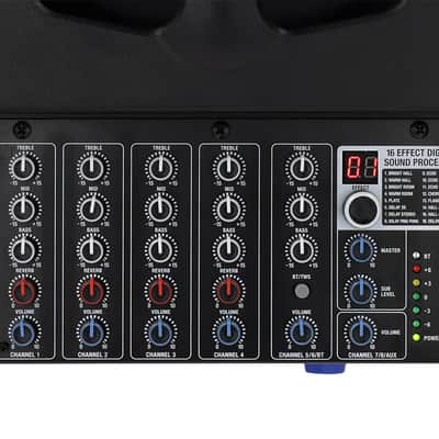 Rockville TITAN MIX12A 12" Powered Array Speaker/Sub 8-Ch. Mixer PA System+Mic image 17