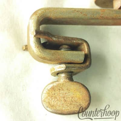 *Ludwig 2x Tubular Wood-Block Mount Clamp-On Bass Drum Hoop Nickel Vintage 20s* image 2