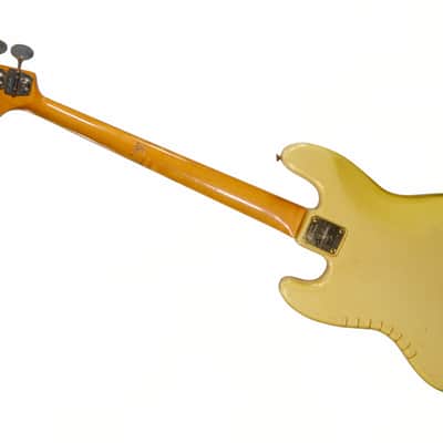 Fender 1966 Vintage Jazz Bass Custom Color Olympic White Matching Headstock w/ OHSC – Used 1966 - Olympic White image 5