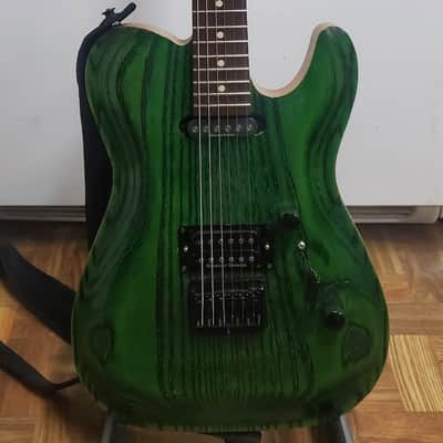 T-Style Carved Top  Electric Guitar Green - Warmoth Neck image 2