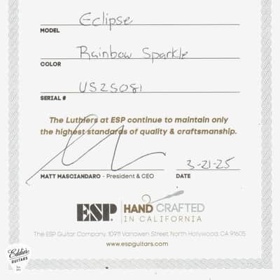 ESP USA Eclipse - Rainbow Sparkle imagen 17