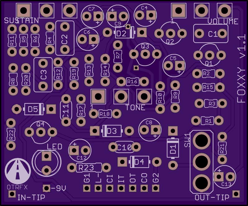 Foxxy PCB - Build your own Foxx Tone Machine (Octave Fuzz) Pedal! image 1