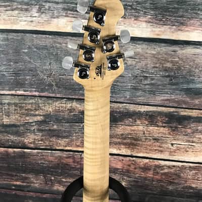 Ernie Ball MusicMan Left Handed Axis Super Sport Electric Guitar- Trans Gold Flame image 7